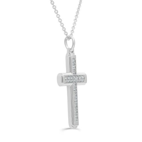 Link N Lock® Lab-grown Diamonds Cross Pendant-0.90 Ct. T.w.