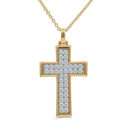 Link N Lock® Lab-grown Diamonds Cross Pendant-2.00 Ct. T.w.