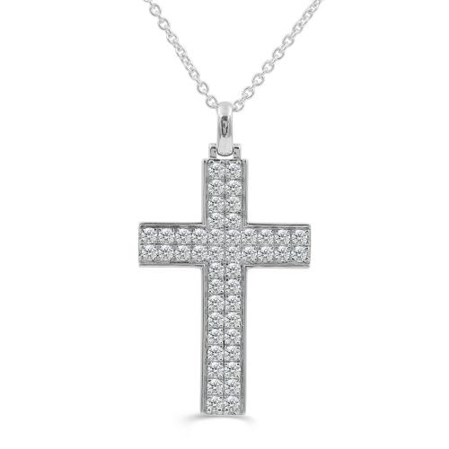 Link N Lock® Lab-grown Diamonds Cross Pendant-2.49 Ct. T.w.