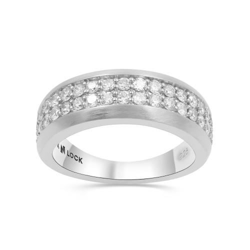 Link N Lock® Lab-grown Diamonds 2row Channel Band-1.00 Ct. T.w.