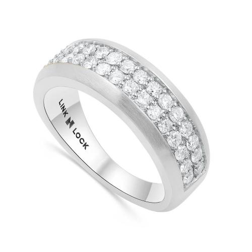 Link N Lock® Lab-grown Diamonds 2row Channel Band-1.00 Ct. T.w.
