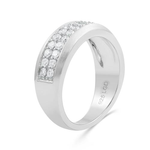 Link N Lock® Lab-grown Diamonds 2row Channel Band-1.00 Ct. T.w.