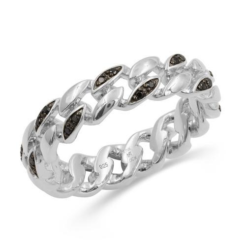Link N Lock® Lab-grown Diamonds Cuban Mens Ring-0.20 Ct. T.w.