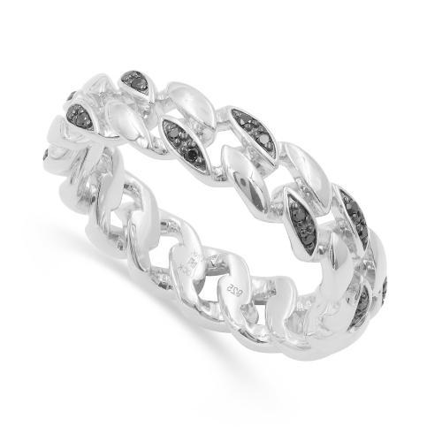 Link N Lock® Lab-grown Diamonds Cuban Mens Ring-0.20 Ct. T.w.