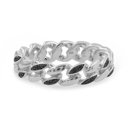 Link N Lock® Lab-grown Diamonds Cuban Mens Ring-0.20 Ct. T.w.