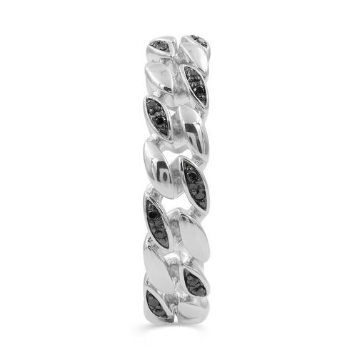 Link N Lock® Lab-grown Diamonds Cuban Mens Ring-0.20 Ct. T.w.