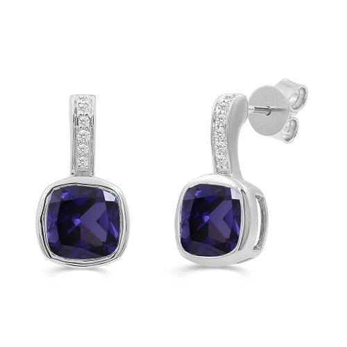 Love Spell® Lab-grown Diamonds Amethyst Earring-0.10 Ct. T.w.