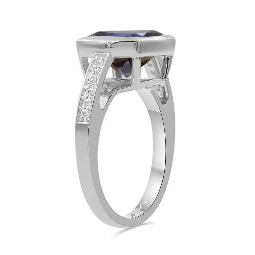 Love Spell® Lab-grown Diamonds Amethyst Ring-0.10 Ct. T.w.