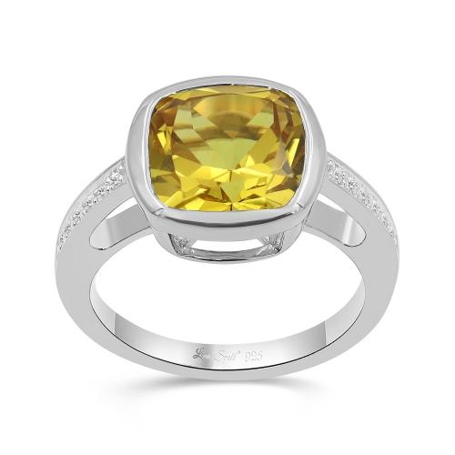 Love Spell® Lab-grown Diamonds Citrine Ring-0.10 Ct. T.w.