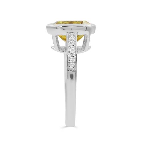 Love Spell® Lab-grown Diamonds Citrine Ring-0.10 Ct. T.w.