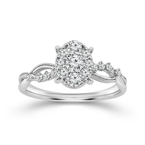 Eternal Vow" Lab-grown Diamonds Promise Ring 0.55 Ct.t.w