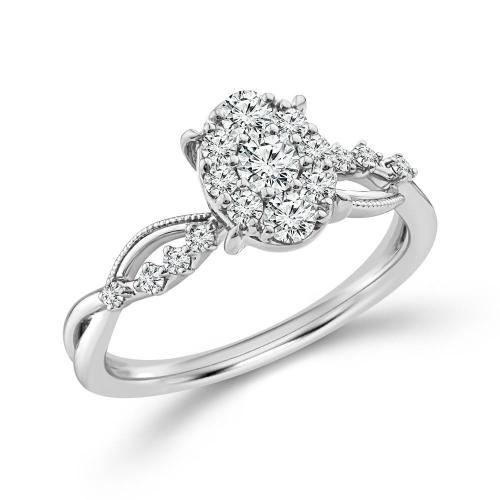 Eternal Vow" Lab-grown Diamonds Promise Ring 0.55 Ct.t.w