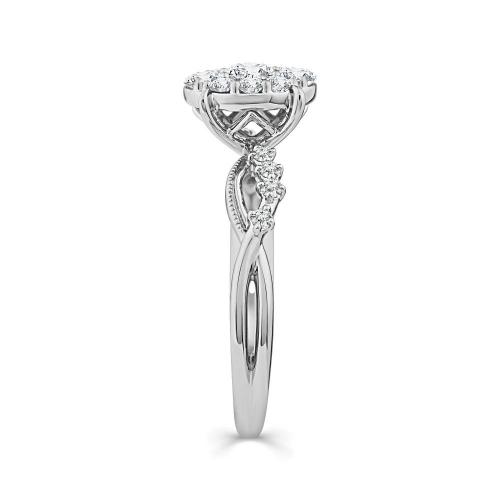 Eternal Vow" Lab-grown Diamonds Promise Ring 0.55 Ct.t.w