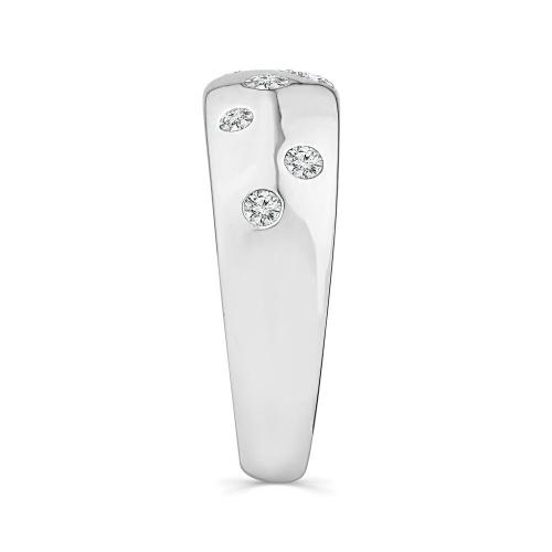 Lab-grown Diamonds 3-row Band 0.95 Ct.t.w