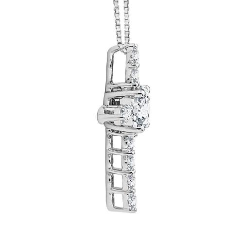 Bella By Ovani® Lab-grown Diamondss Cross Pendant 0.95 Ct.t.w