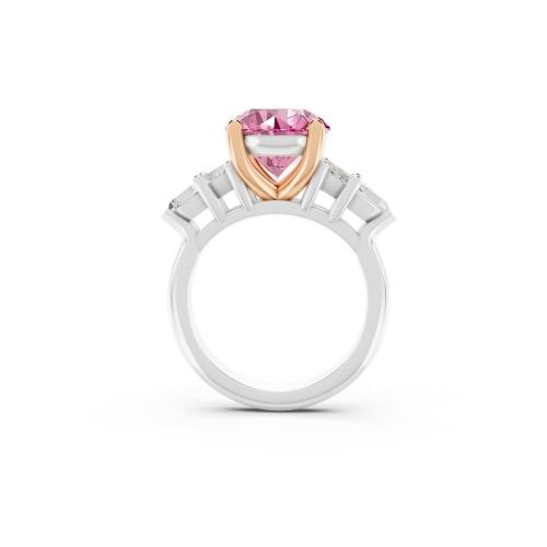 Ovani® Pink Labgrown Diamond Round Bridal Ring -4.75 Ct. T.w.