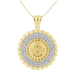 1.00 CT. T.W. Diamond Calendario Pendant In 14K Gold