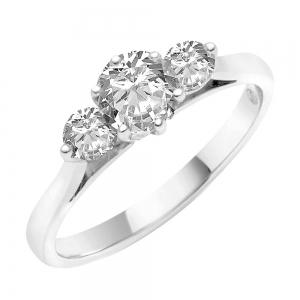 1.5CT. T.W. Diamond 3Stone Ring In 14K Gold