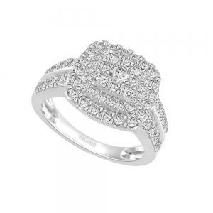 Ultimate Value® Cushion Cluster Double Halo Diamond Bridal Set - 1 Ct. T.w. thumbnail 3