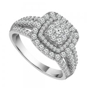 2ct. T.w. "fairytale" Diamond Ultimate Value® Halo Ring thumbnail 3