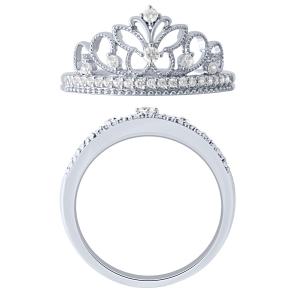 Novello Lab-grown Diamonds Crown Ring - 0.25 Ct. T.w. In 14k White Gold