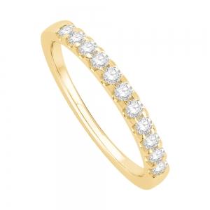 1/3 Ct. T.w. Diamond Round 11-stone Prong Set Wedding Band thumbnail 3