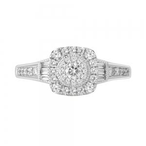 0.5 CT. T.W. Diamond Lady's Ring In 10K Gold