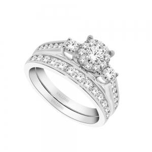 Diani® 3-stone Halo Bridal Ring Set - 1 Ct. T.w. thumbnail 3