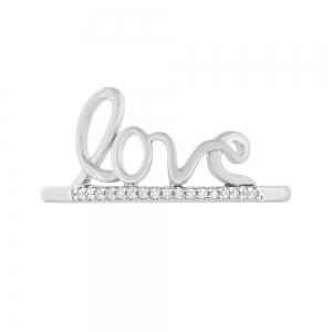 0.05 CT. T.W. Love Ring In 14K Gold