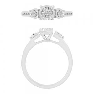 0.10 CT. T.W. Promise Diamond Ring In 14K Gold