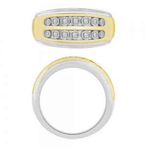 Ovani® Collection 0.33 CT. T.W. Gents Ring In 18K Gold