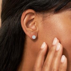 Novello Lab-grown Diamonds Double Halo Studs - 1.50 Ct. T.w. thumbnail 3