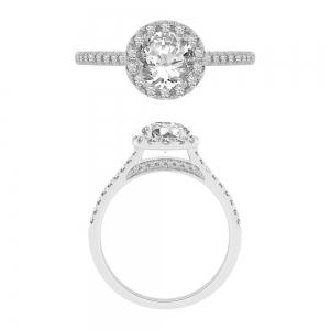 Ovani® Collection 0.4 CT. T.W. Diamond Semi-Mount with CZ Center In 18K Gold