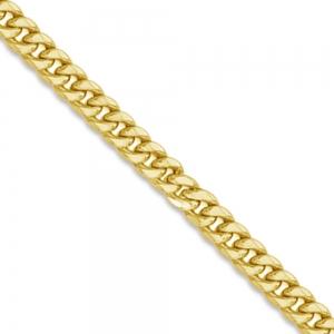 22 inch 7.5 mm Miami Cuban Chain Necklace In 14Kt Yellow Gold
