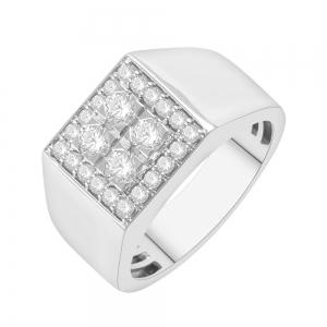 Elegant looking Diamond Men's Ring in 14KT Gold (1.15 CT. T.W.)