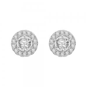 Novello Lab-grown Diamonds Halo Studs - 2.75 Ct. T.w. thumbnail 2