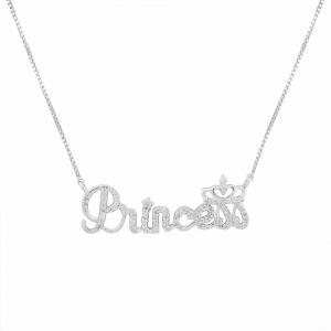 0.25 CT. TW. DIAMONDS PRINCESS  CROWN NECKLACE IN 10K GOLD