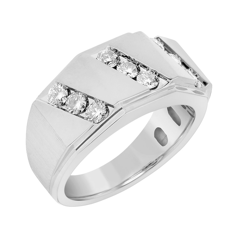 Ovani® Diamonds Men's 9-stone Grooved Wedding Band - 1 Ct. T.w. thumbnail 2