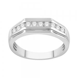 0.50CT. T.W. DIAMOND CHANNEL GENTS BAND IN 14K GOLD