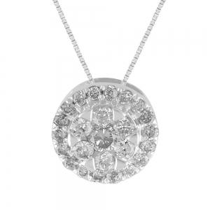 0.20CT. T.W. DIAMOND HALO PENDANT IN 10K GOLD