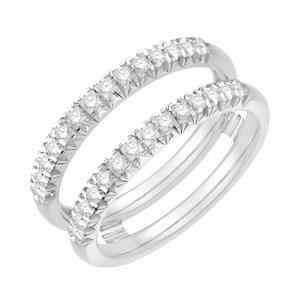 1/2 Ct. T.w. Diamond Wedding Ring Enhancer In 14Kt White Gold