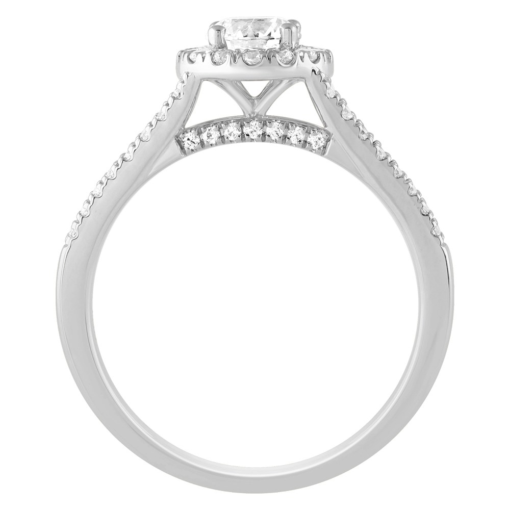 "novello-collection" 0.50 Ct. Center And 1.00 Ct. T.w. Labgrown Round Halo Splitshank Set thumbnail 4