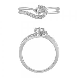 0.16 CT. T.W. DIAMOND ILLUSION PROMISE RING IN 10K GOLD