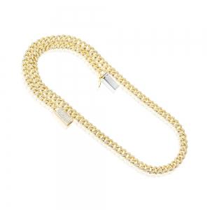 Iced Cuban Link Chain - 9.10 Ct. T.w. in 10K Yellow Gold