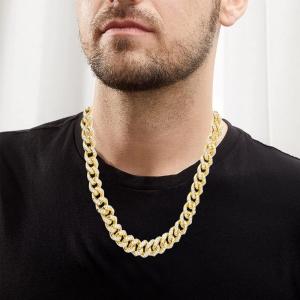 Iced Cuban Link Chain - 9.10 Ct. T.w. thumbnail 3