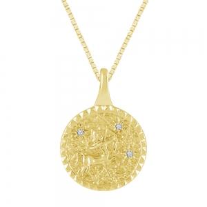 0.02CT. T.W. Diamond SAGITTARIUS ZODIAC PENDANT IN 10K GOLD