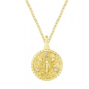 0.02CT. T.W. DIAMOND SCORPIO ZODIAC PENDANT IN 10K GOLD