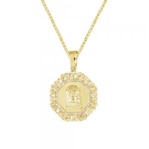 0.40CT. T.W. DIAMOND JESUS PENDANT IN 14KT GOLD