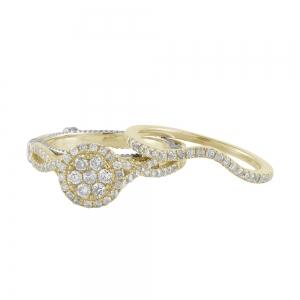 0.85CT. T.W. ROUND INFINITY HALO COMPOSITE SET IN 14KT GOLD