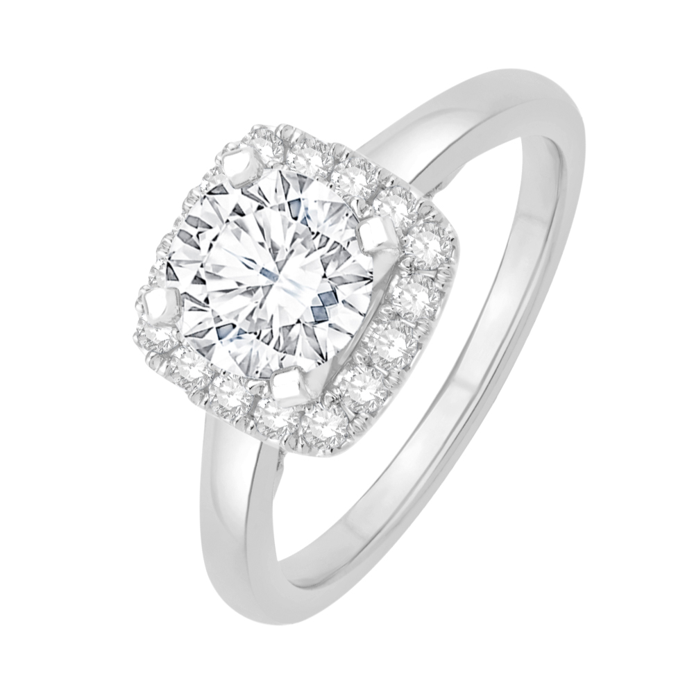 Ovani® Diamonds Cubic Zirconia Halo Semi-mount Ring - 0.40 Ct. T.w. thumbnail 2